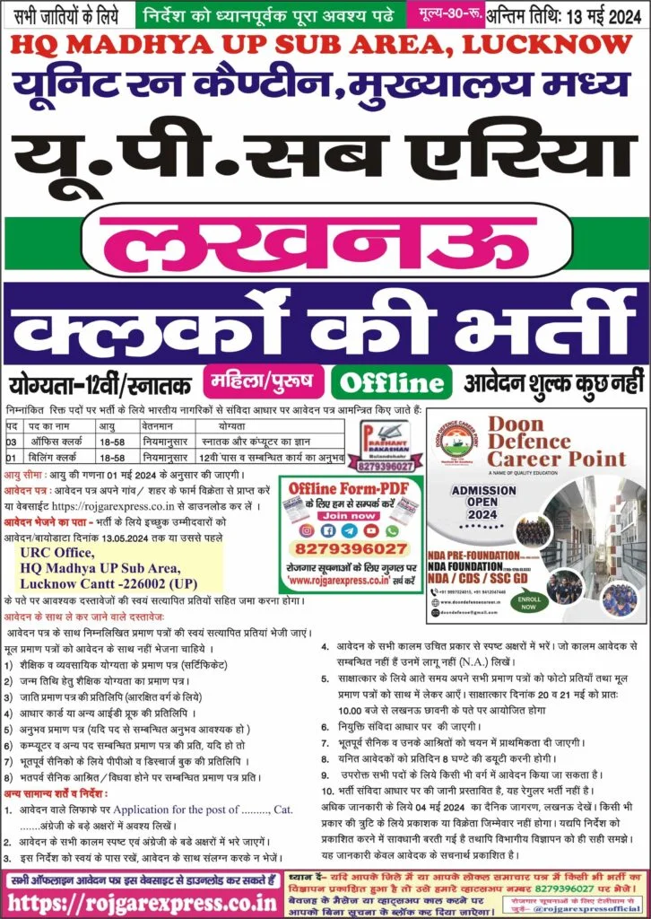 HQ Madhya UP SUB Area, Lucknow
